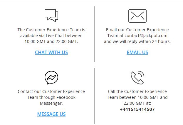 Contact customer support team through multiple channels available